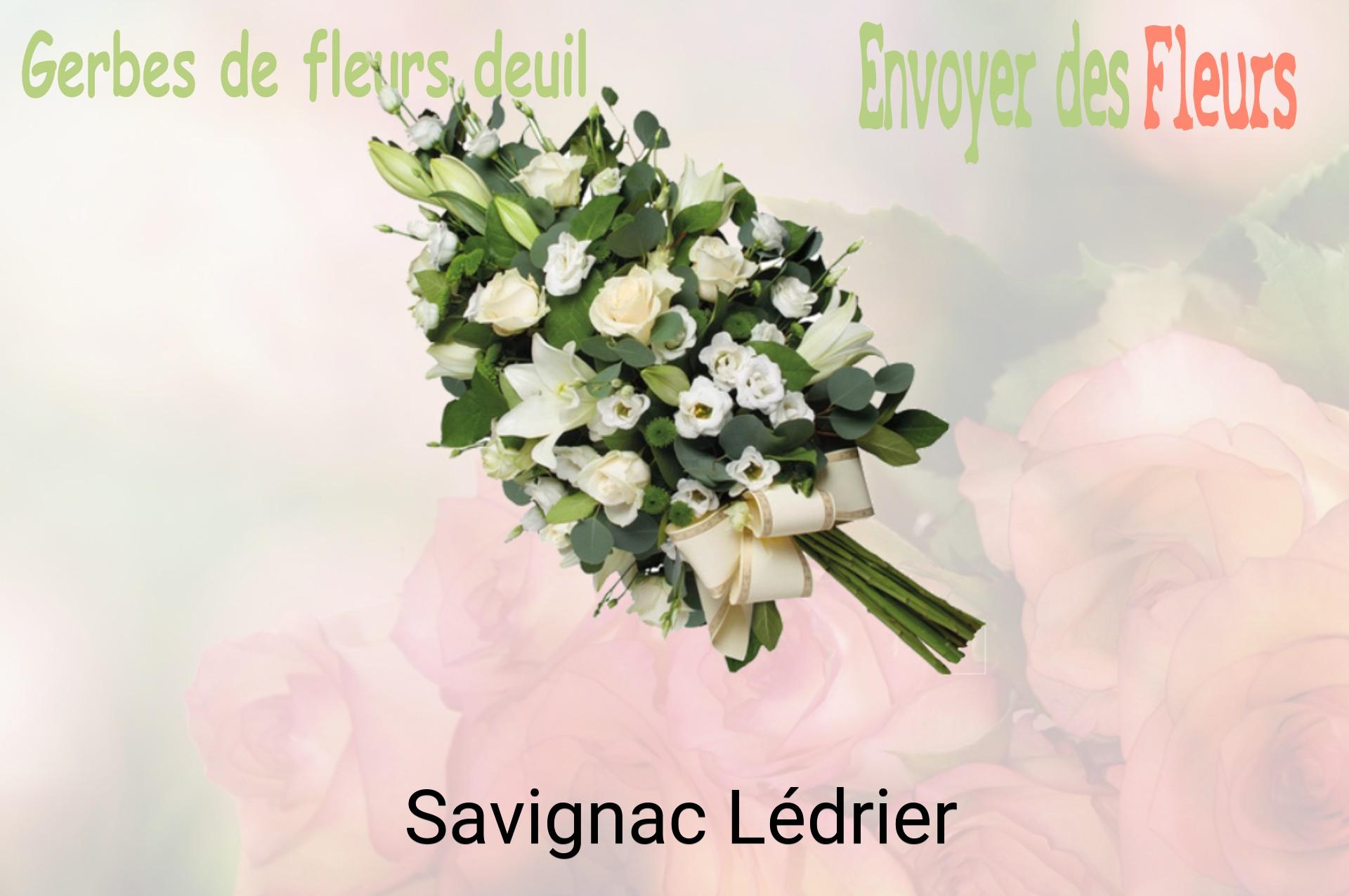 Gerbe de fleurs de deuil livrée à Savignac-Lédrier